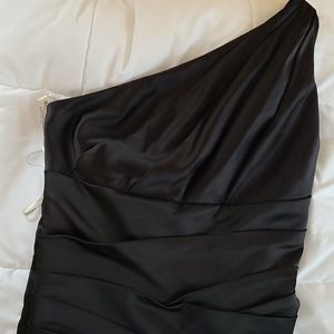 Davids bridal size 8 black satin party dress